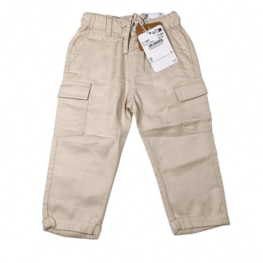 Pantaloni Cargo Neonato Yours by Tandem Bianco 6-9 Mesi