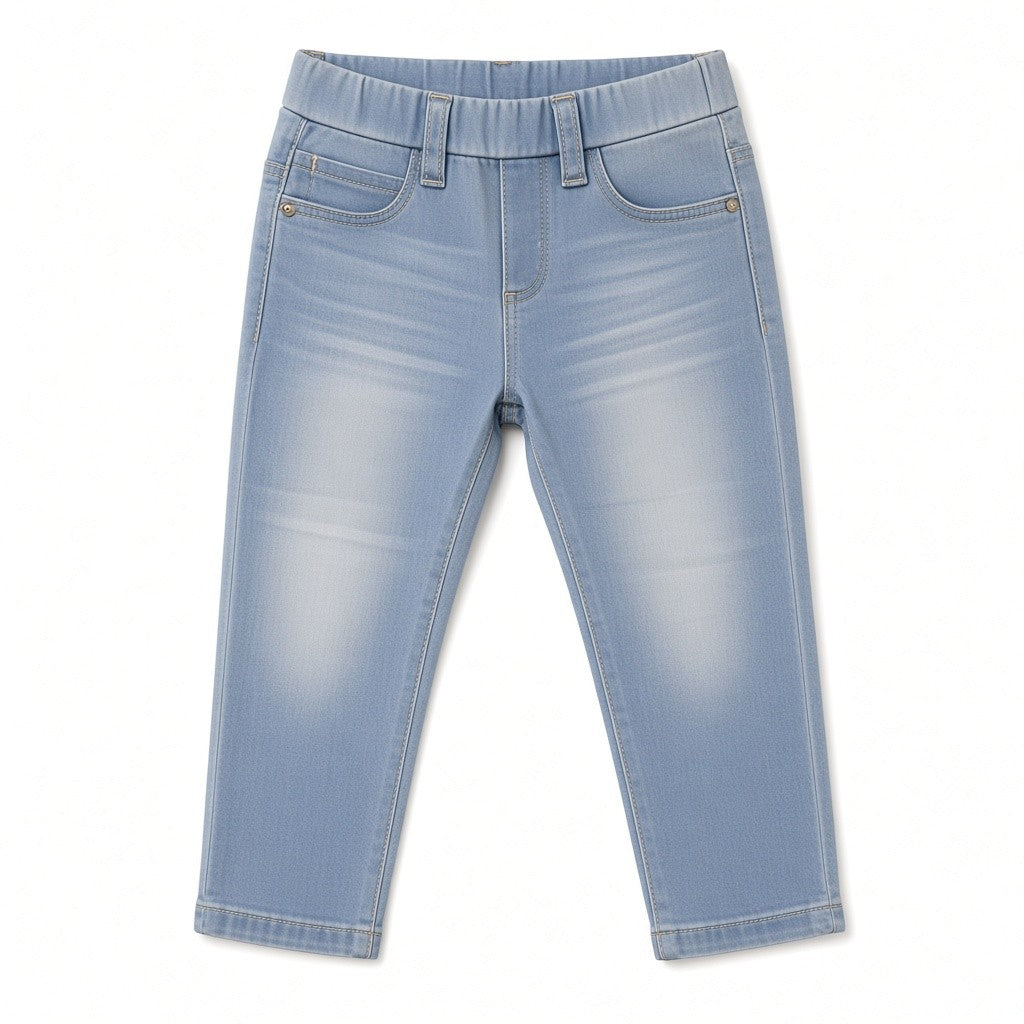 Jeans Bambina Mayoral Basic Denim Chiaro con Fiocchi 9 Mesi