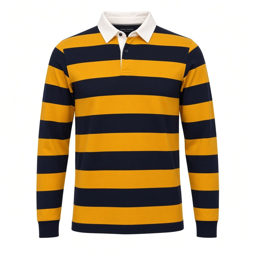 Polo Rugby Ragazzo Mayoral Nukutavake Righe Giallo e Blu 16 Anni
