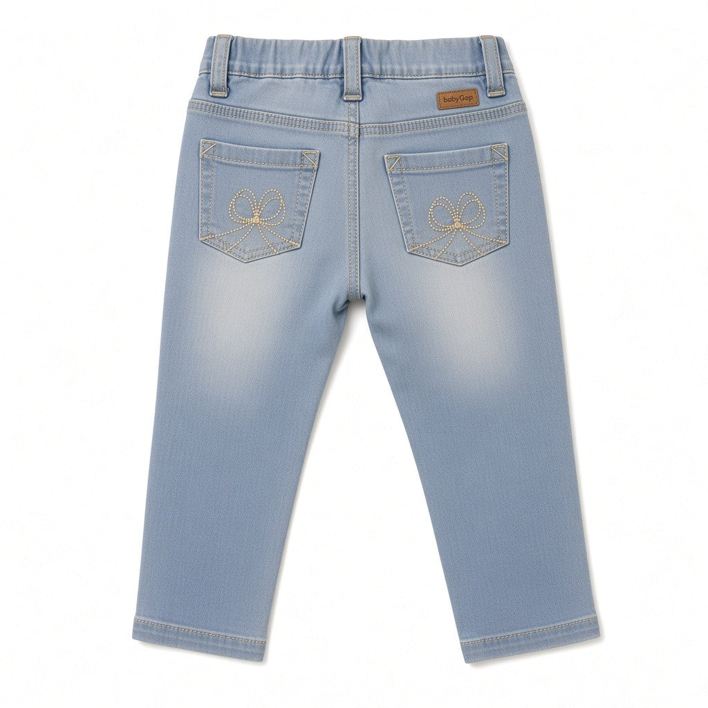 Jeans Bambina Mayoral Basic Denim Chiaro con Fiocchi 9 Mesi