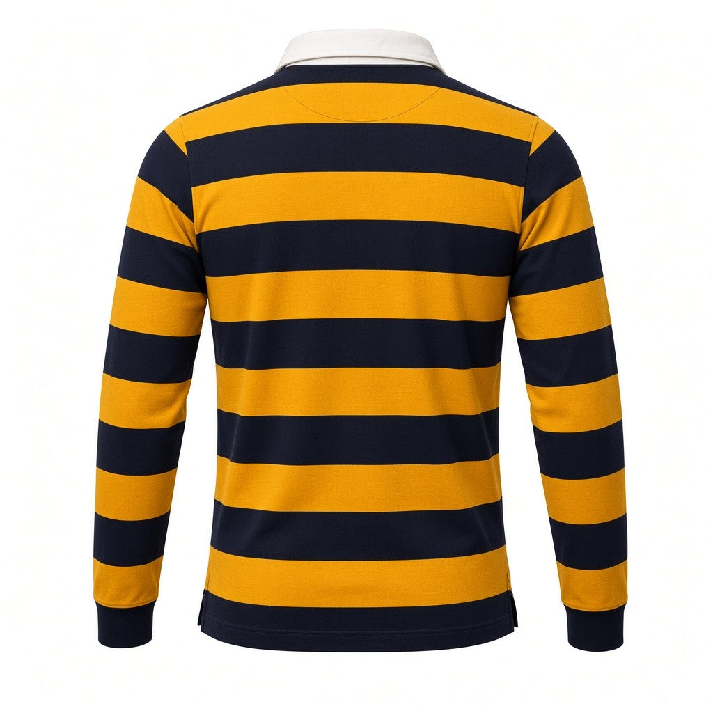 Polo Rugby Ragazzo Mayoral Nukutavake Righe Giallo e Blu 16 Anni