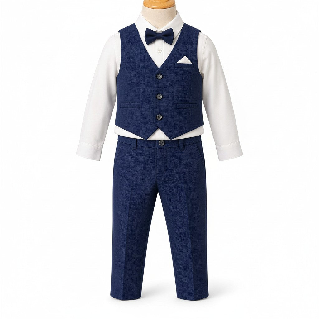 Completo Cerimonia Neonato Mayoral Tailoring Line Blu Marino 3 Pezzi 9 Mesi