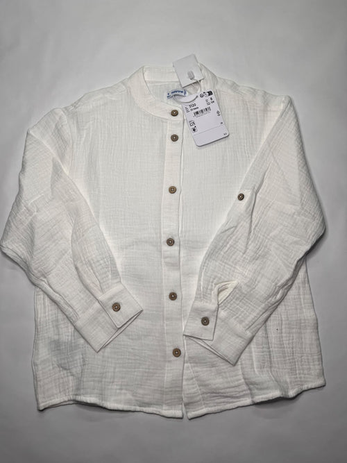 Camicia Bambino Mayoral Nata in Mussola con Colletto Coreano 8 Anni