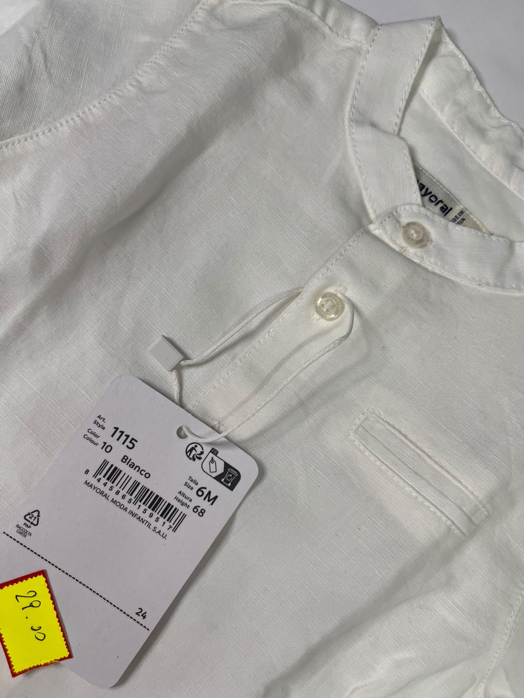 Completo Cerimonia Neonato Mayoral Beige Rigato 3 Pezzi 6 Mesi