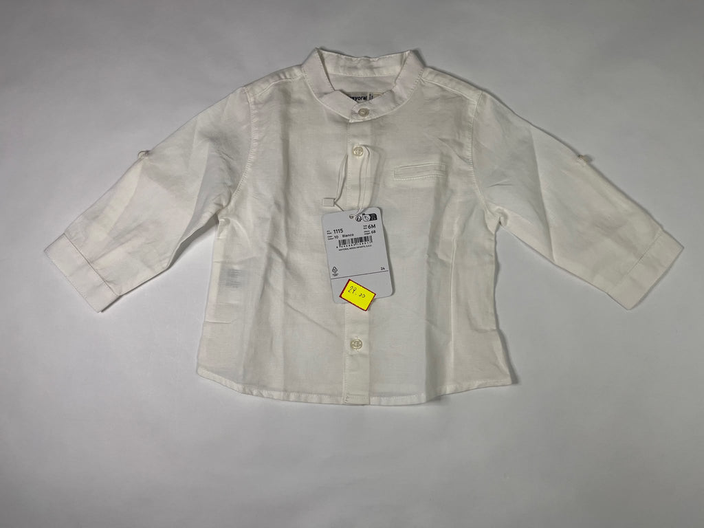 Completo Cerimonia Neonato Mayoral Beige Rigato 3 Pezzi 6 Mesi