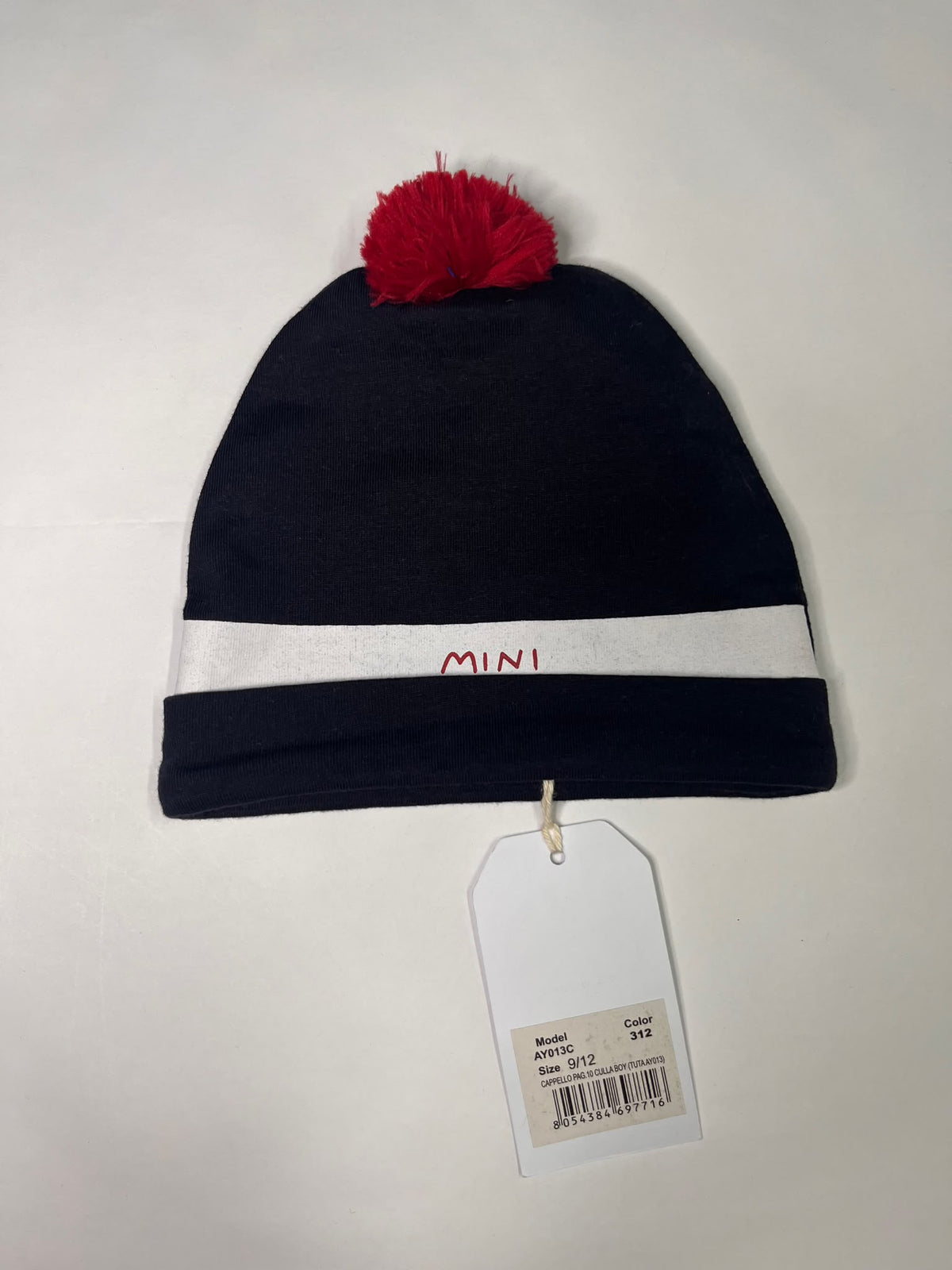 Cappellino Neonato Yours Mini con Pon Pon 9-12 Mesi