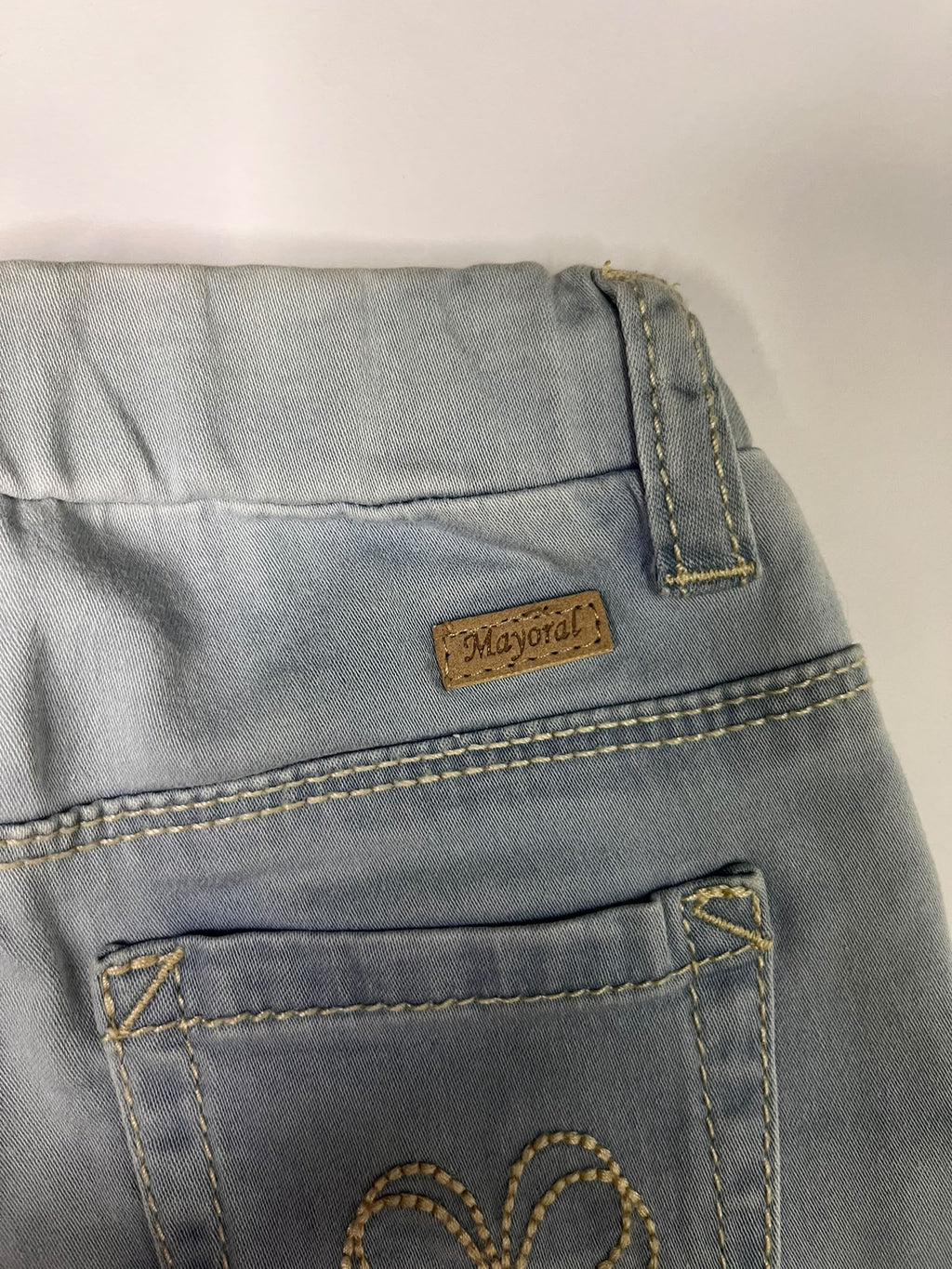 Jeans Bambina Mayoral Basic Denim Chiaro con Fiocchi 9 Mesi