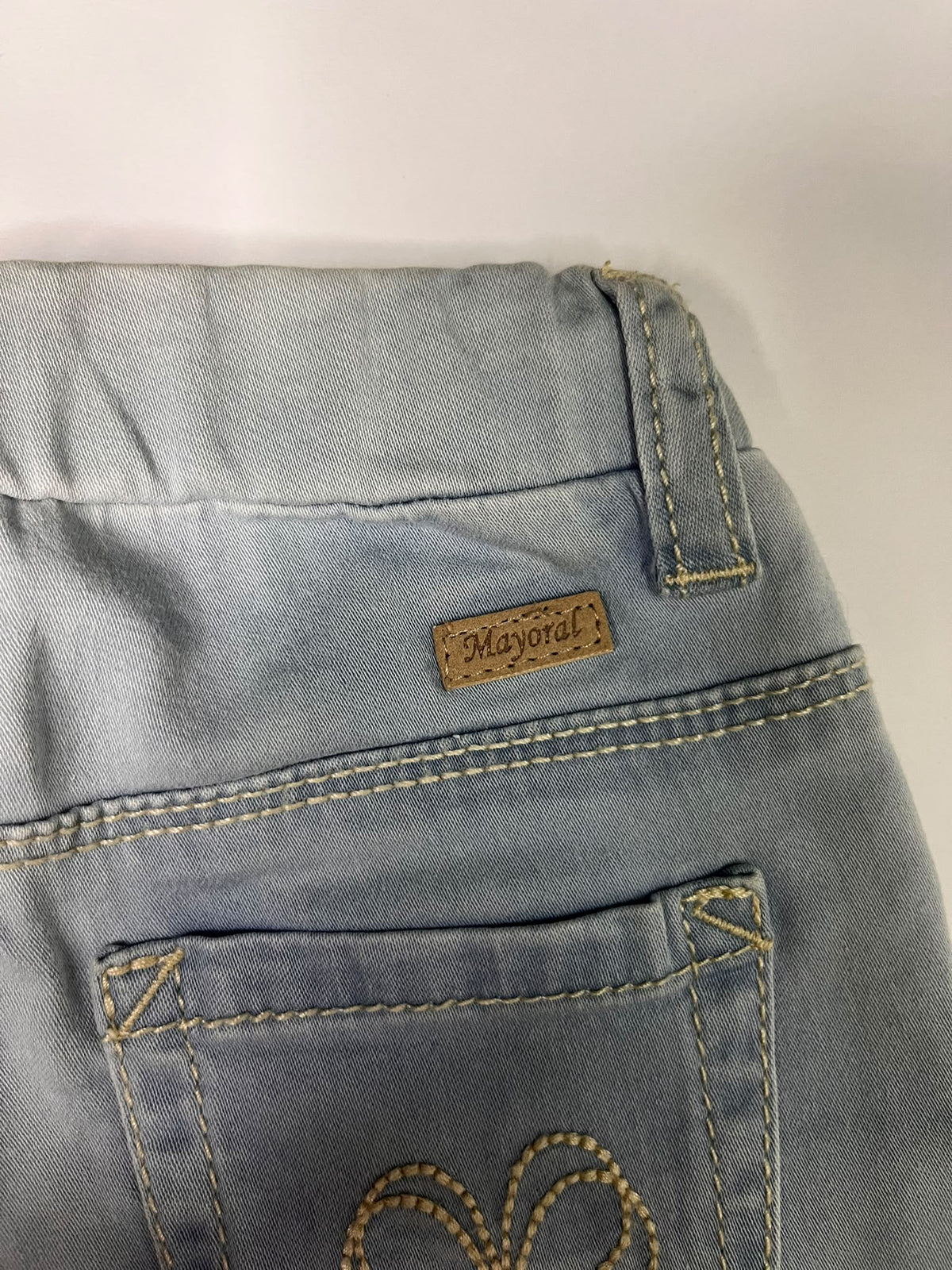Jeans Bambina Mayoral Basic Denim Chiaro con Fiocchi 9 Mesi