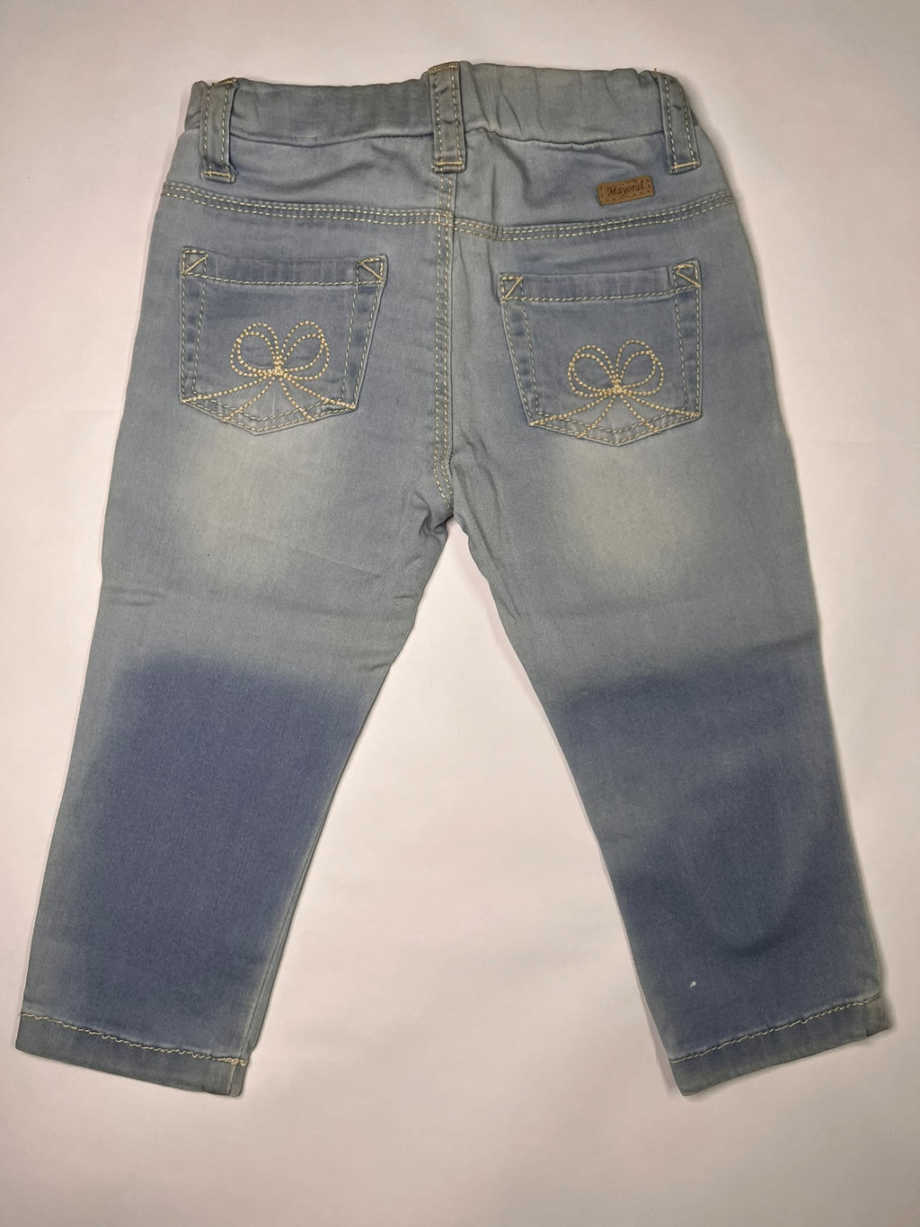 Jeans Bambina Mayoral Basic Denim Chiaro con Fiocchi 9 Mesi