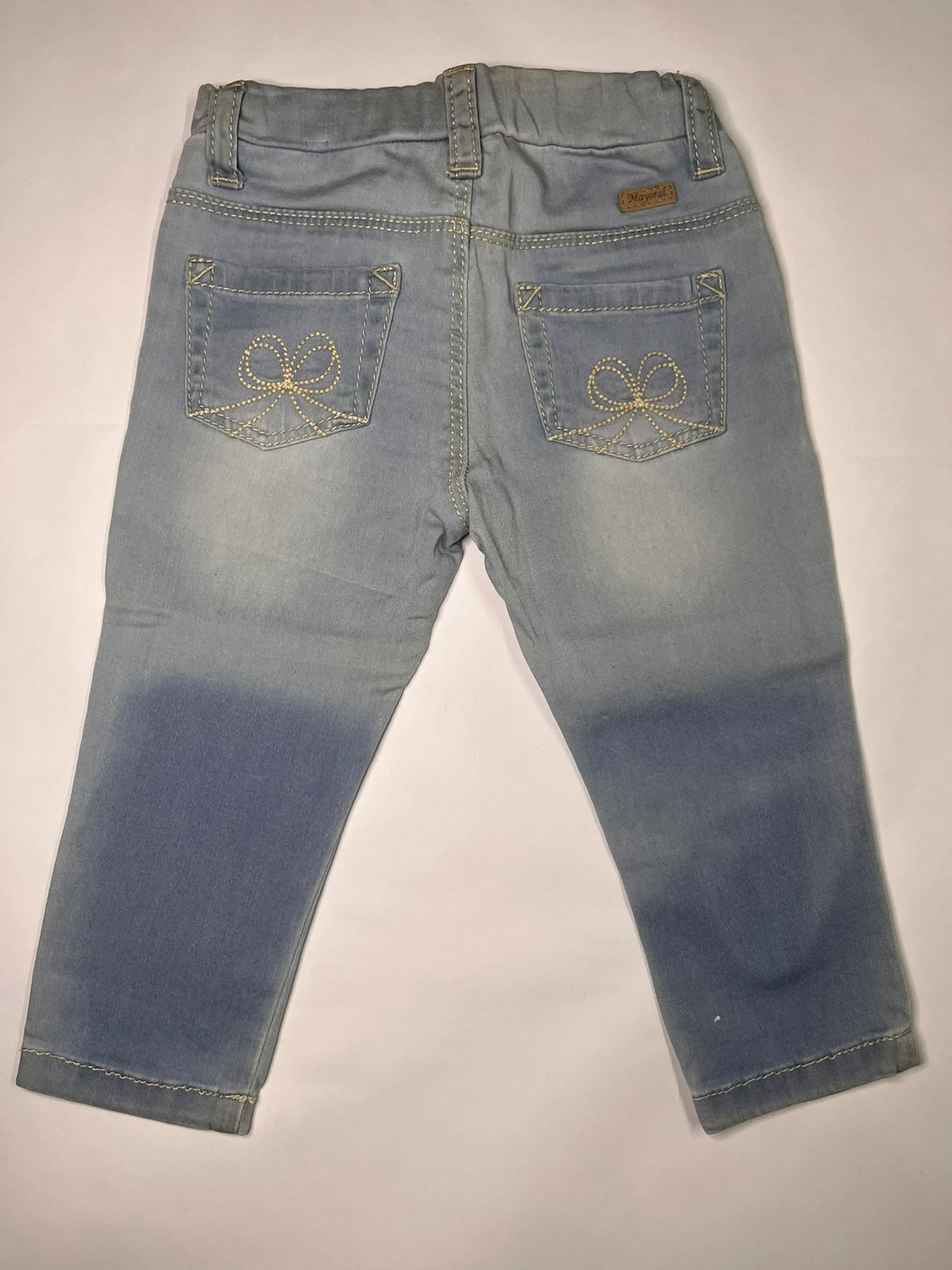 Jeans Bambina Mayoral Basic Denim Chiaro con Fiocchi 9 Mesi