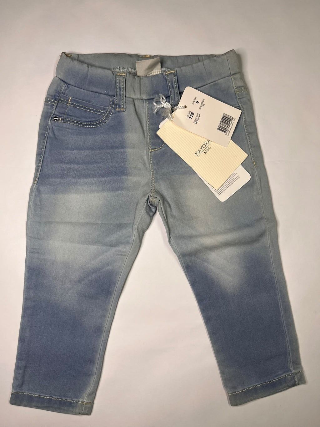 Jeans Bambina Mayoral Basic Denim Chiaro con Fiocchi 9 Mesi