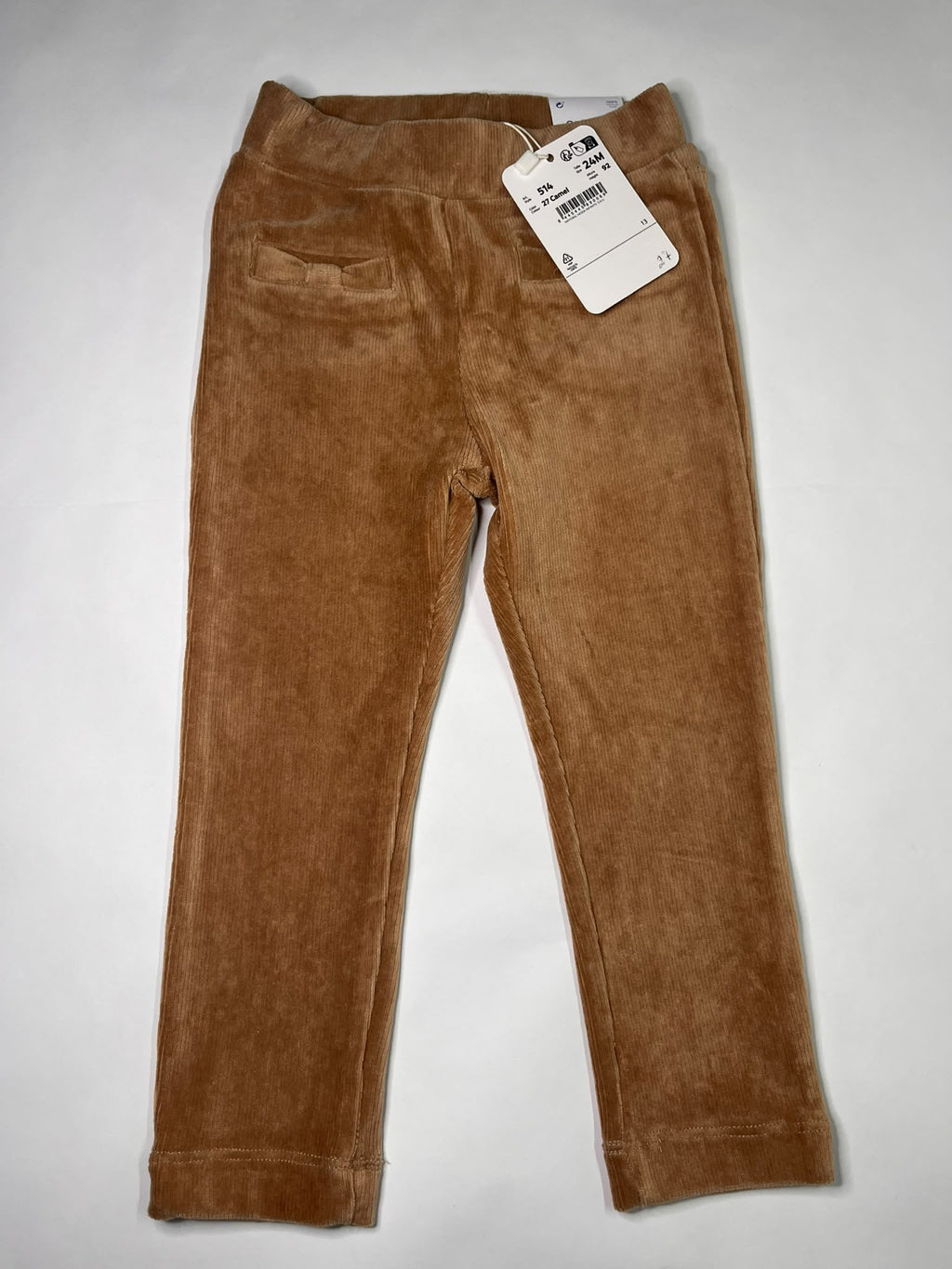 Pantaloni Skinny Fit Bambina Mayoral Camel in Velluto 24 Mesi