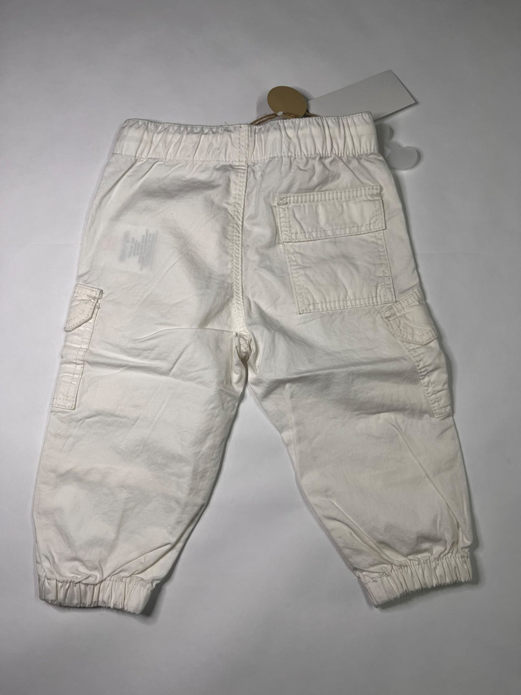 Pantaloni Cargo Neonato Yours by Tandem Bianco 6-9 Mesi