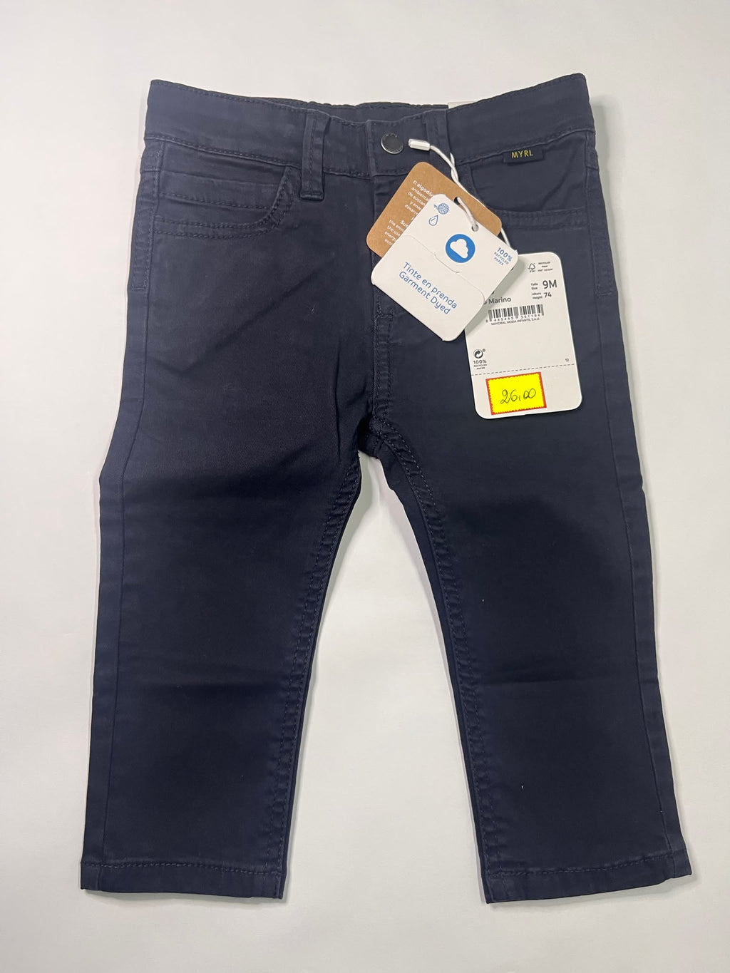 Pantaloni Slim Fit Neonato Mayoral Blu Marino 9 Mesi