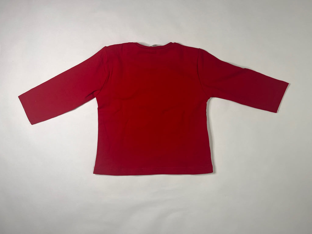 Maglietta Neonato Mayoral Little Toy Rossa con orsetto