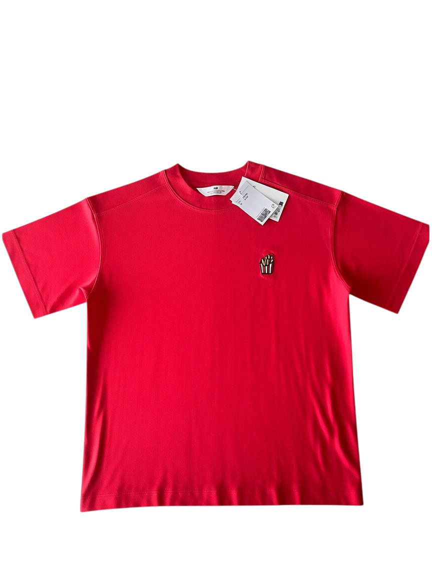 T-Shirt H&M Bambino Rossa con Ricamo Patatine | 8-10 Anni