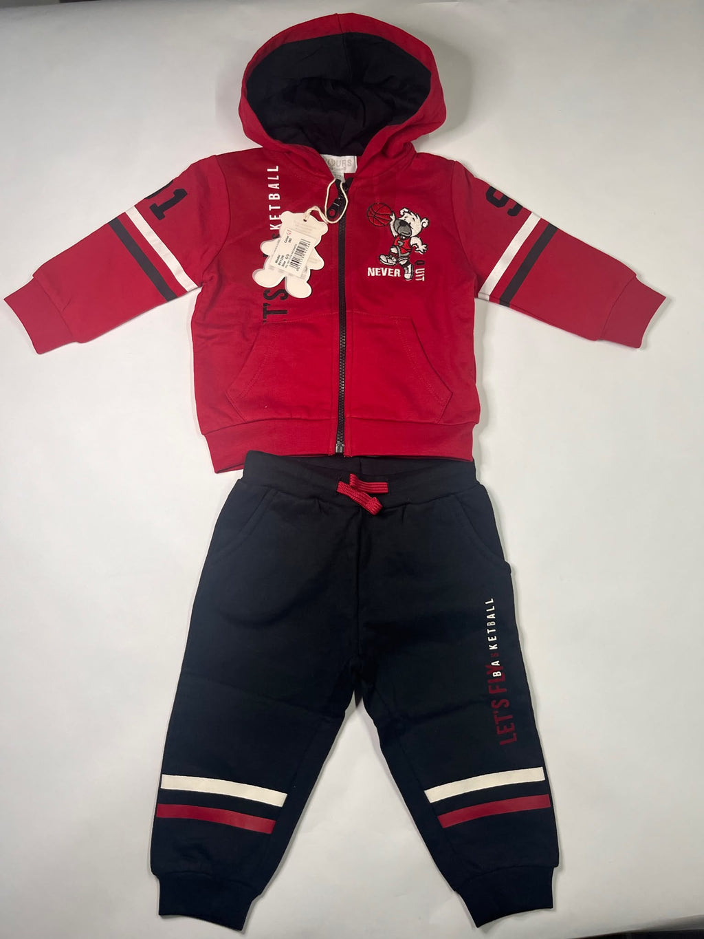 Completo Tuta Neonato Yours Basketball Never Quit 6-9 Mesi