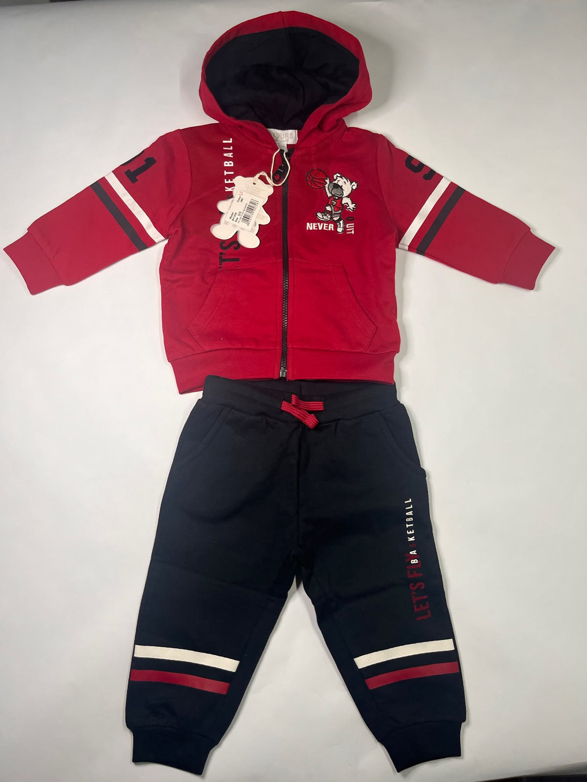 Completo Tuta Neonato Yours Basketball Never Quit 6-9 Mesi