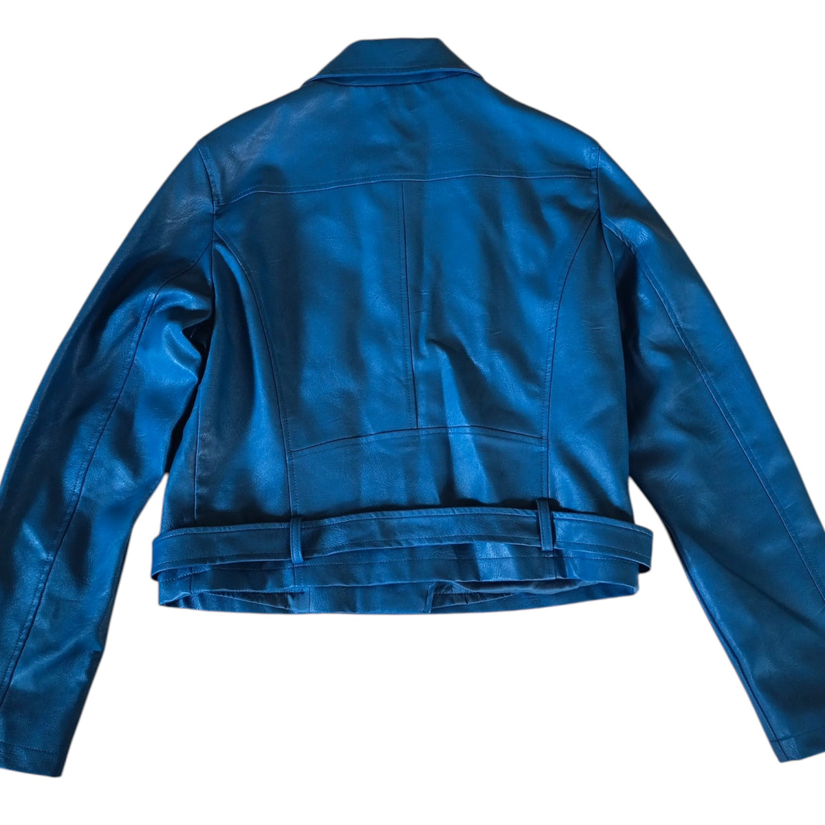 Giacca Biker Donna Motivi Blu Elettrico | Taglia 44